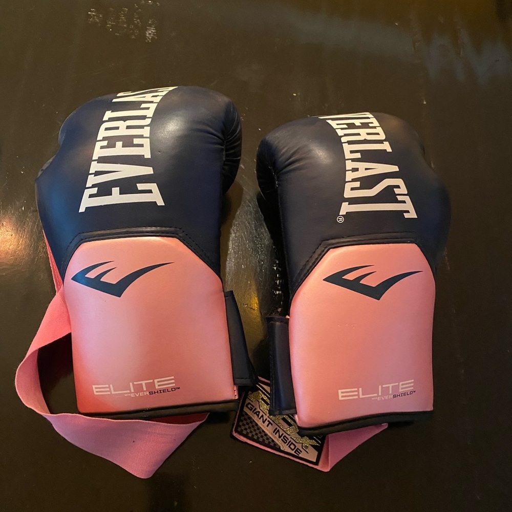 Everlast Elite Pink and Black Gloves